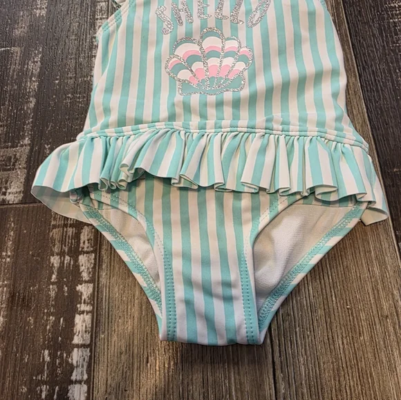 Striped Ruffle Swimsuit - Picture 4 of 6
